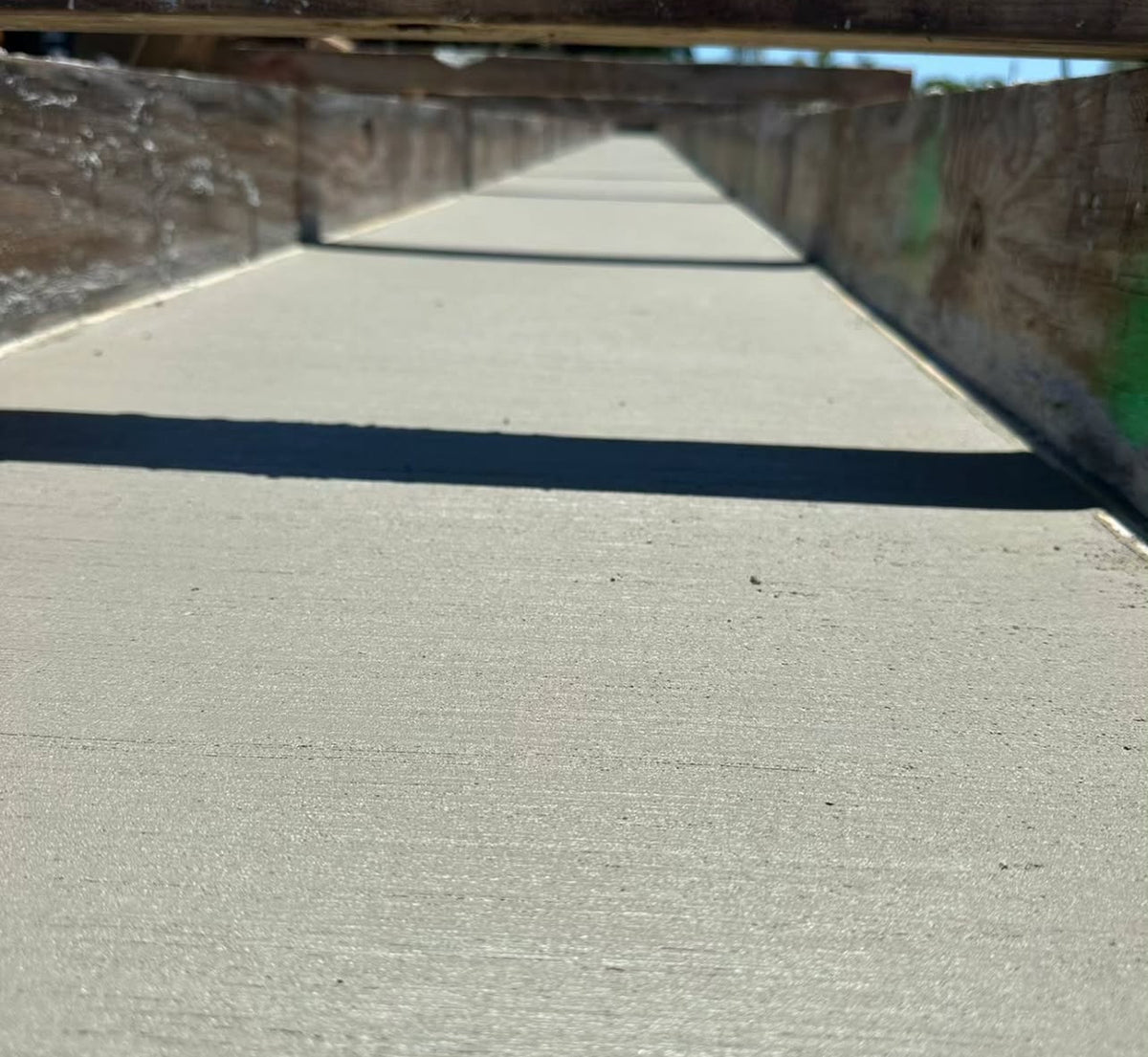 Concrete seawall cap under construction